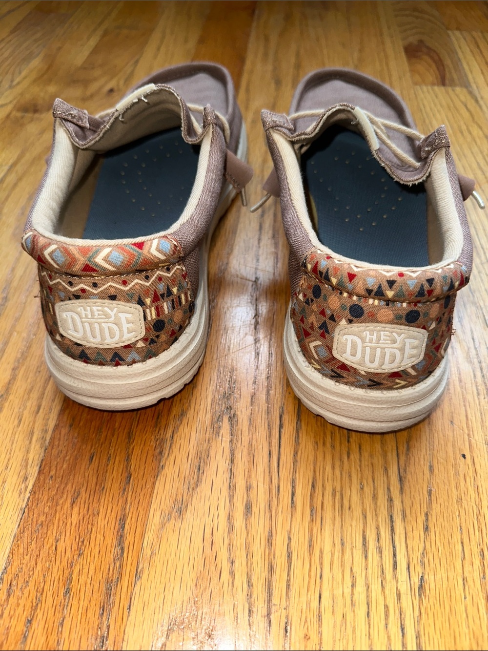 Hey Dude Men’s Brown Canvas Slip-On Loafers - Picture 3 of 6